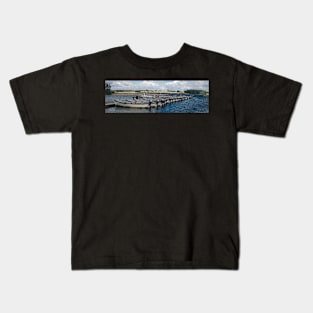 Moored Pano Kids T-Shirt